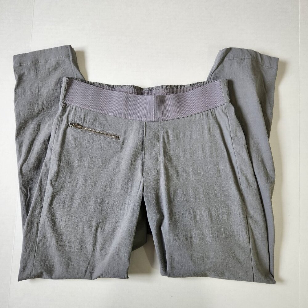 Athleta Mod Trekkie Crop Pant 2 Gray Pull On Ankle Zip Stretch Urban Athleisure - Picture 11 of 12